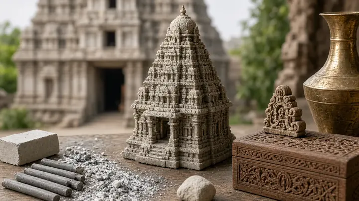 चेन्नई के खुद सीखे कलाकार पेंसिल लीड पर बना रहे मंदिरों की मूर्तियां