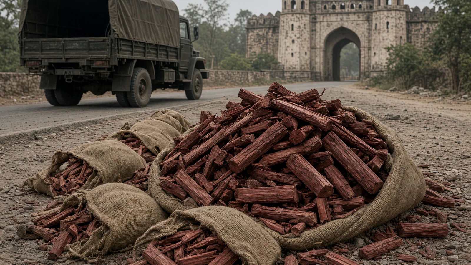 450 kg of Red Sanders Seized in Vellore, Six Persons Arrested