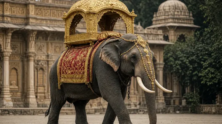 Prashanth Carries Mysuru Dasara’s 750-Kg Golden Howdah In Debut