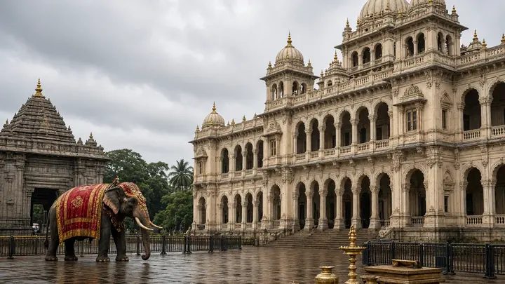 First Jamboo Savari Rehearsal Held at Mysuru Palace Ahead of Dasara Finale