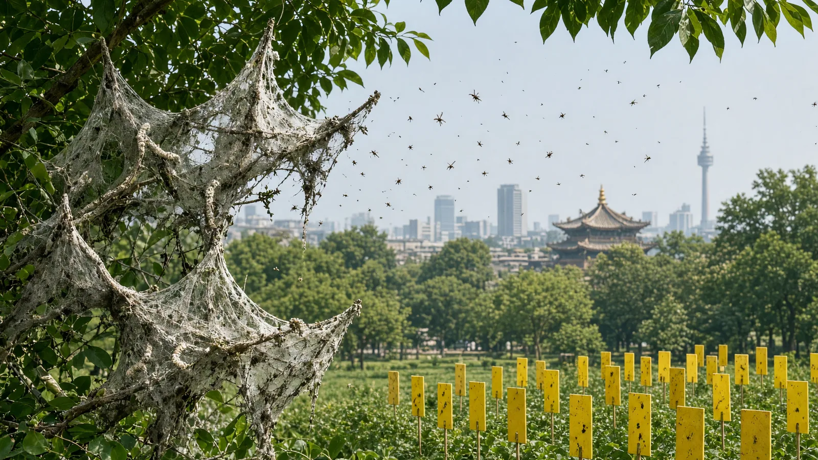 Beijing Releases Over A Billion Parasitic Wasps to Fight Invasive Caterpillars