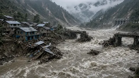 Nepal Floods Sweep Away Homes, Bridges; 95 Rescued, Five Missing