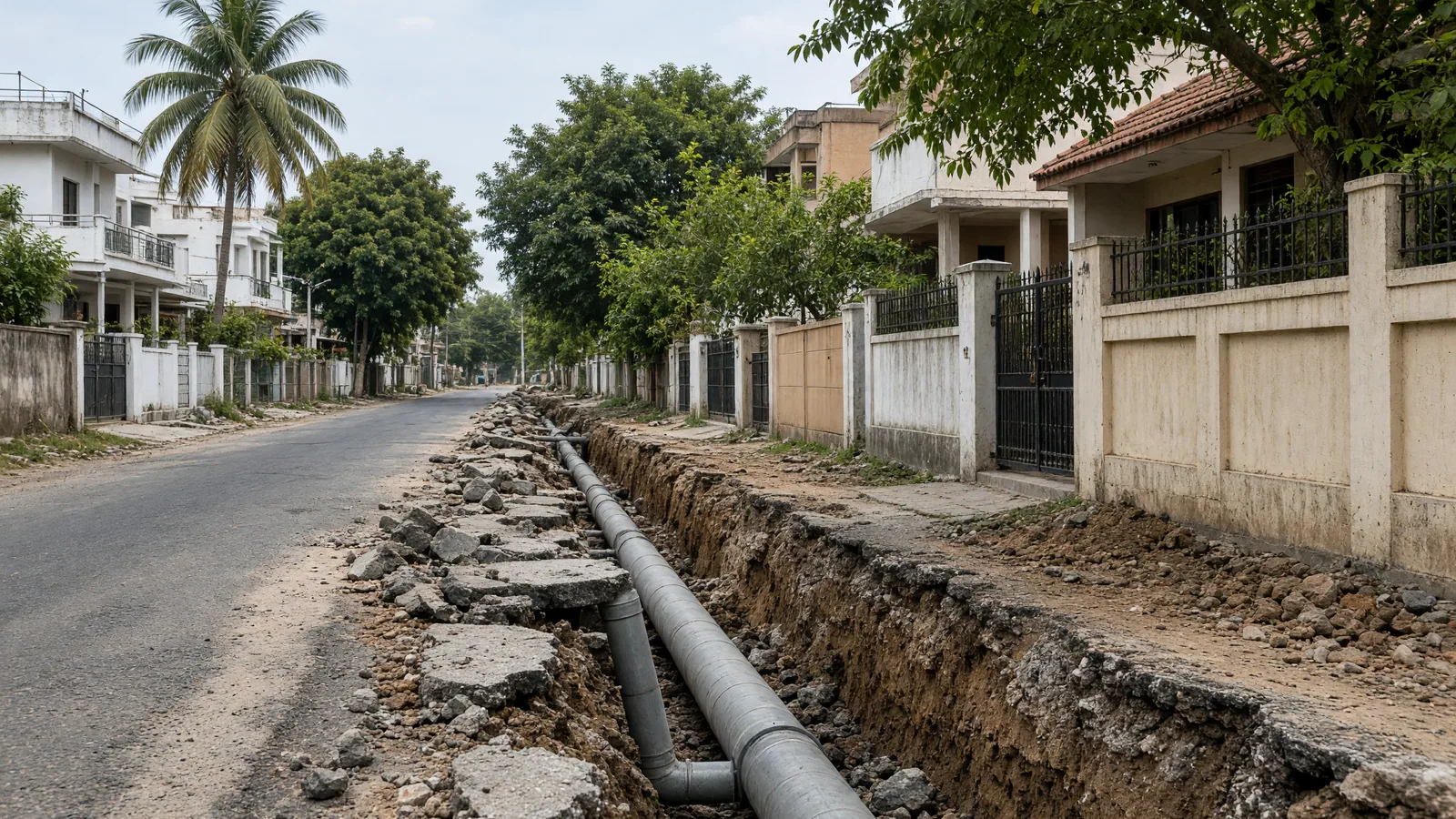 Vellore Corporation begins providing drainage connections to households in town