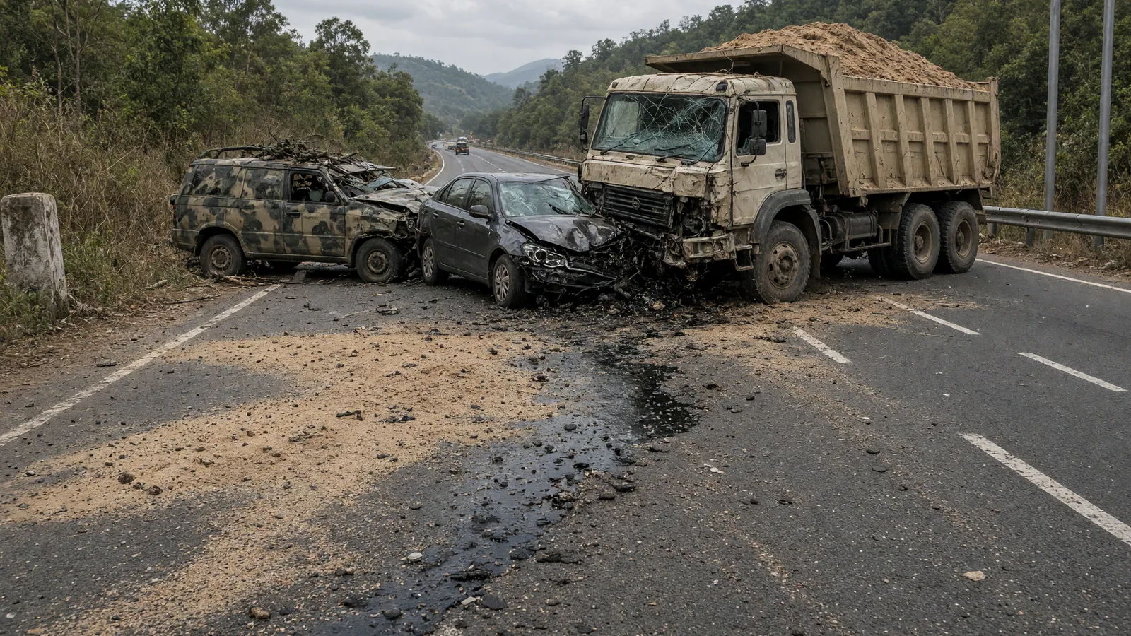 CRPF jawan killed, five injured as sand-laden lorry hits two vehicles in Telangana’s Mulugu