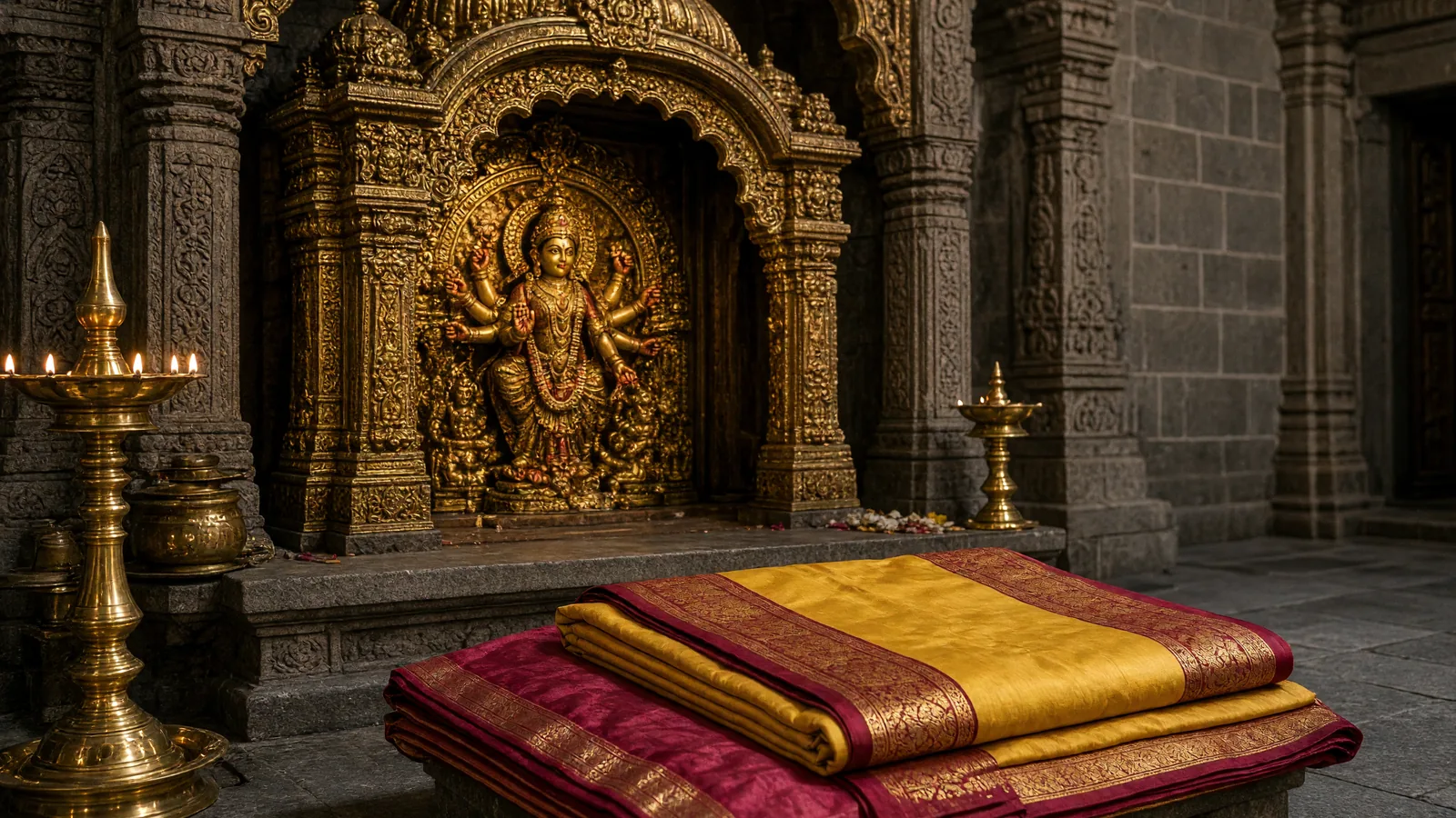 CM offers silk robes to Goddess Durga on ‘Moola Nakshatram’; over 1.3 lakh have darshan