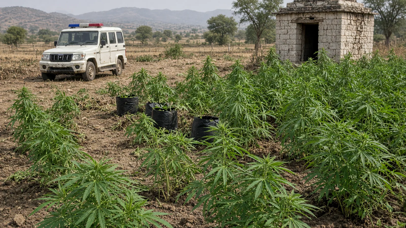 Police raid ganja farm in Belagavi, arrest farmer