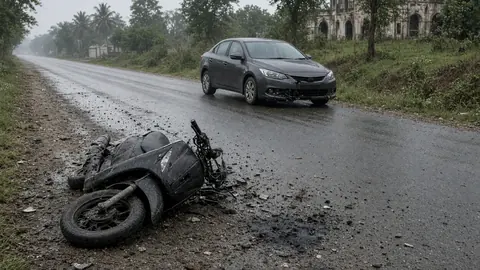 Government Schoolteacher Killed as Car Rams Two-Wheeler Near Arani