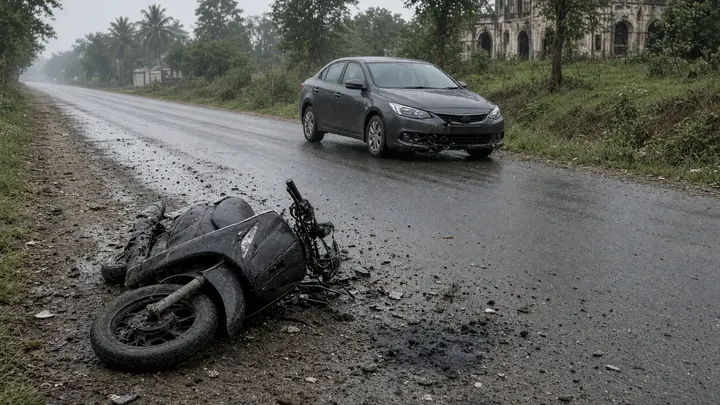 अरानी के पास कार की टक्कर से सरकारी स्कूल शिक्षक की मौत