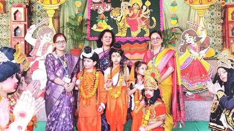 Dandiya Raas, Ramayana Play Mark Navratri Celebrations at Hapur School