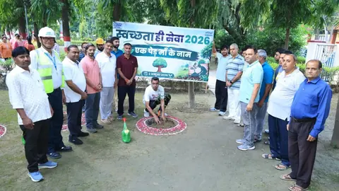NTPC Auraiya Pays Tribute to Gandhi, Shastri With Plantation Drive