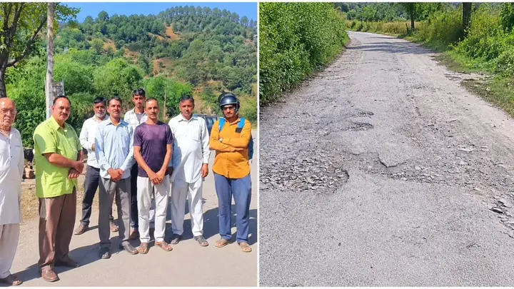 Potholes on Bilaspur Road Trouble Villagers, Drivers in Himachal