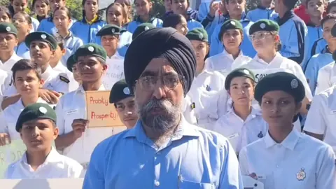 School Students Join Anti-Corruption Awareness Rally In Himachal's Bilaspur