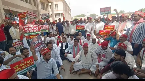 SP Stages Major Firozabad Protest Against Gyanesh Kumar, Thousands Gather