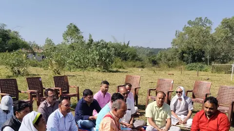 Bhoomi Pujan Held for New Gaushala at Amarkantak Nyas Premises