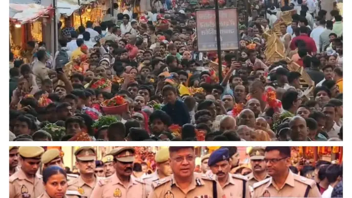 मां विंध्यवासिनी धाम में नवरात्र मेले के पहले दिन उमड़ी भारी भीड़