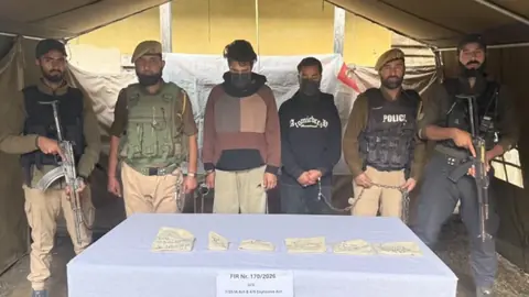 Baramulla Police Arrest Two Suspected Terror Associates, Recover Pistol and Two IEDs