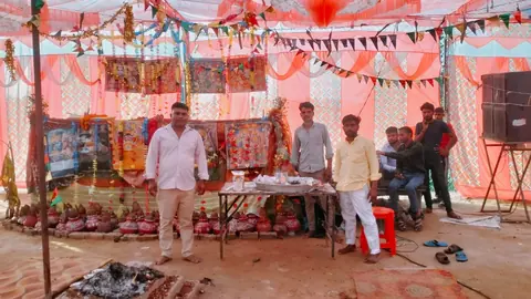 चंदौसी के आदमपुर में सात दिवसीय भागवत कथा का भंडारे संग समापन