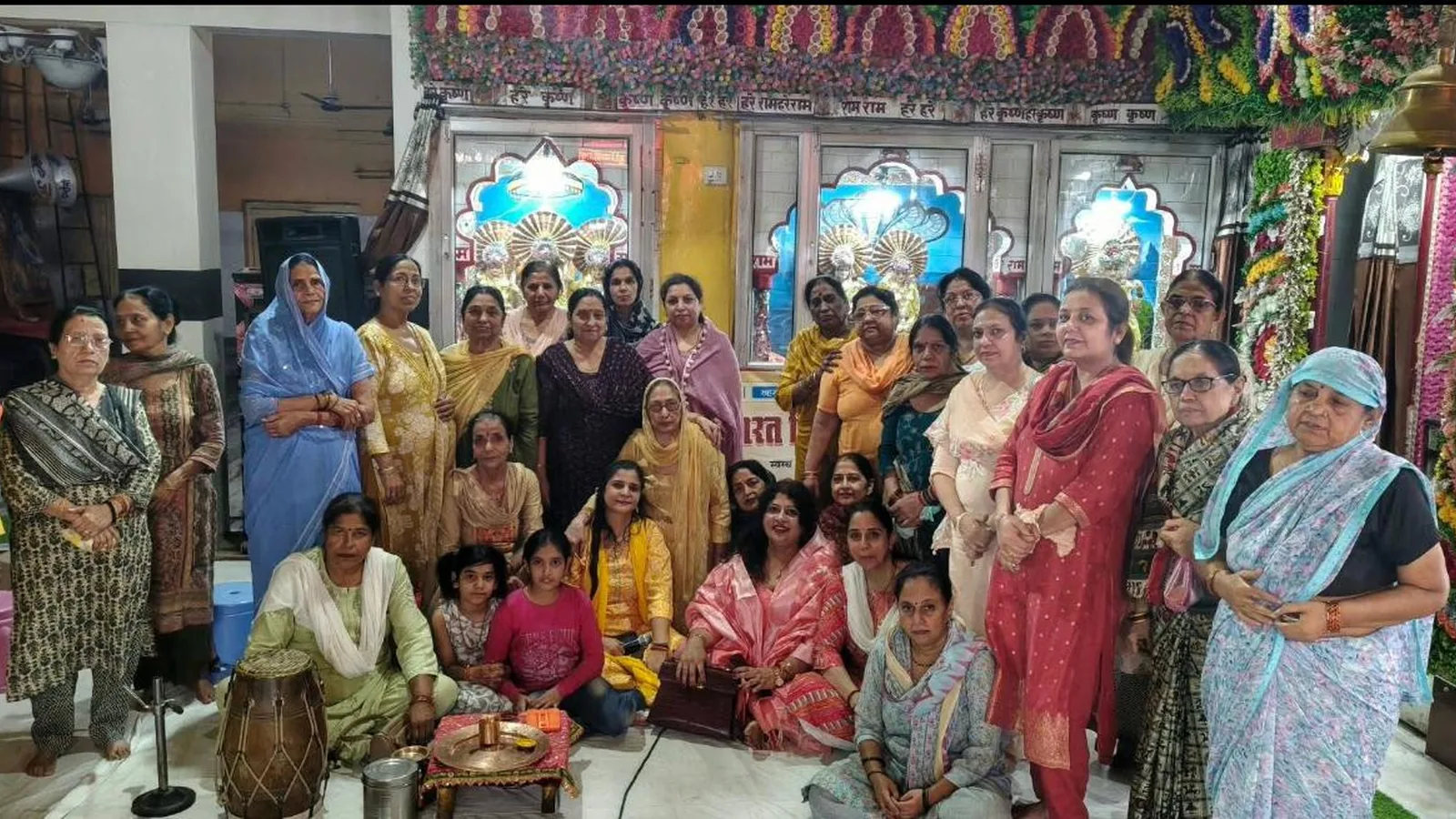 Devotees Gather for Maa Bhawani Kirtan and Worship in Chandausi