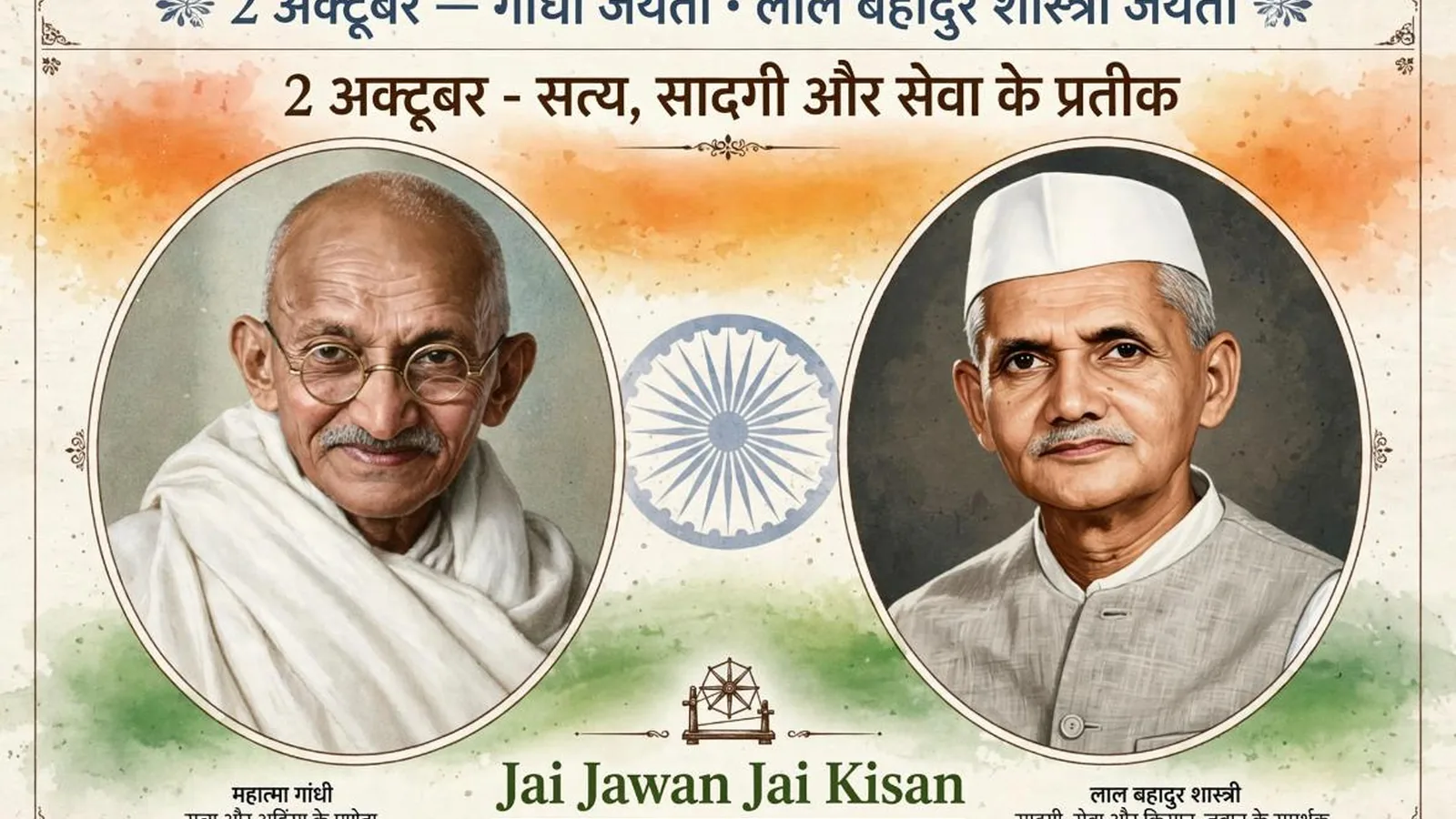 October 2 Marks Birth Anniversaries of Gandhi and Shastri