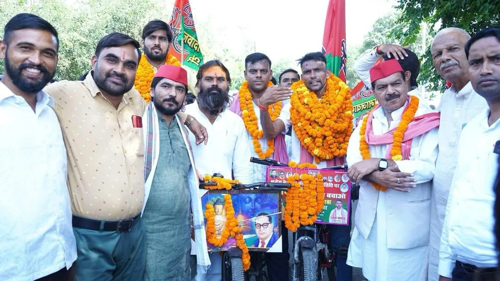 Samajwadi Party’s 14-day PDA cycle yatra gets strong welcome in Bisauli