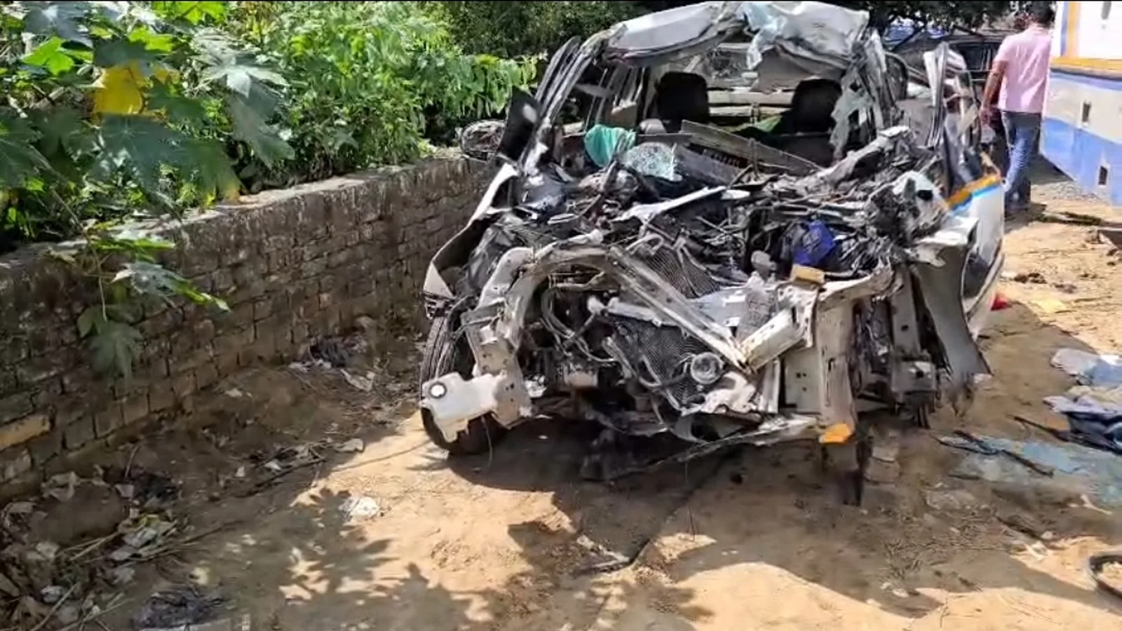 70-Year-Old Man Dies, Two Injured as Car Hits Tractor in Hathras