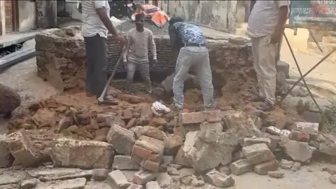 आस्था से जुड़े कुएं को तोड़े जाने की सूचना पर हंगामा