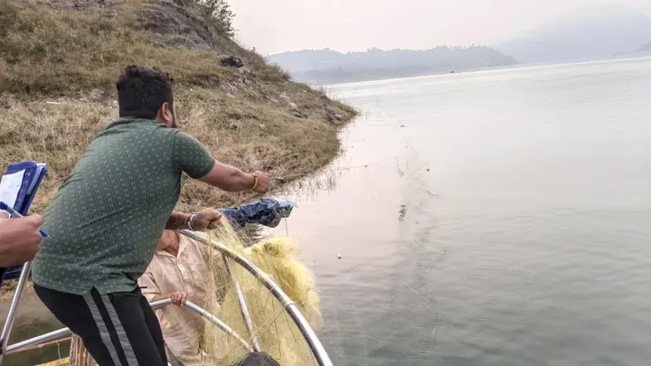 25 Kg Undersize Gillnets Seized In Bilaspur, Four Illegal Fishing Cases