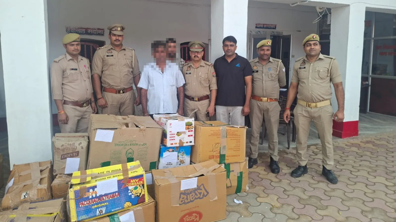 Muzaffarnagar Police Arrest Two, Seize 500 Kg Illegal Firecrackers from Warehouse