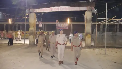 Auraiya SP, ASP Inspect Ramleela Security, Conduct Foot Patrol