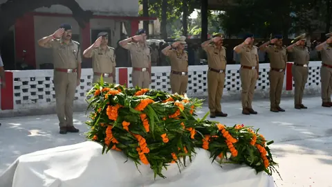 सड़क हादसे में जान गंवाने वाले एसआई अरुण चाहर को राजकीय सम्मान