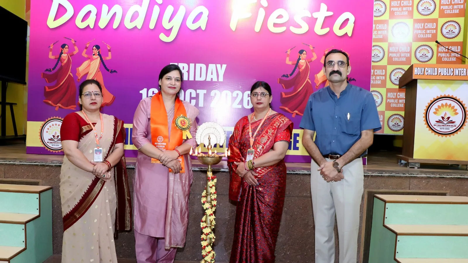 Holy Child School Students Showcase Dandiya Dance at Navratri Fiesta