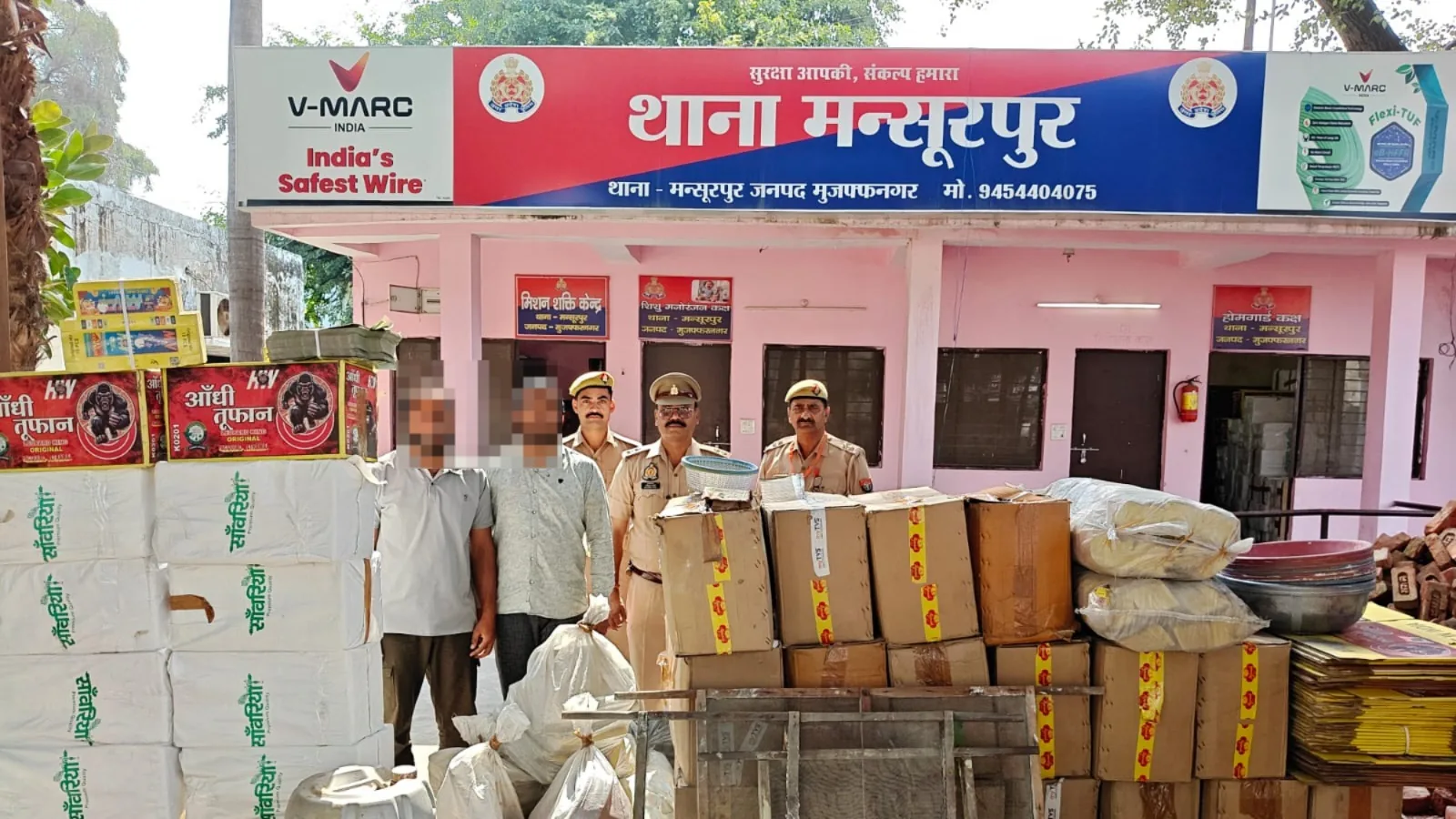 मुजफ्फरनगर में कथित अवैध पटाखा फैक्ट्री का भंडाफोड़, दो गिरफ्तार