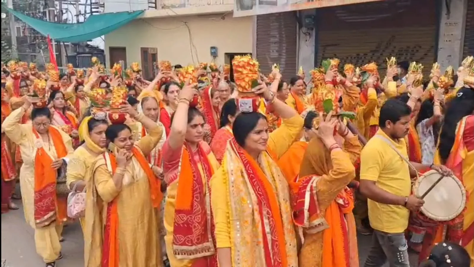 Bilaspur's 25th Sharadotsav Begins With Kalash Shobha Yatra