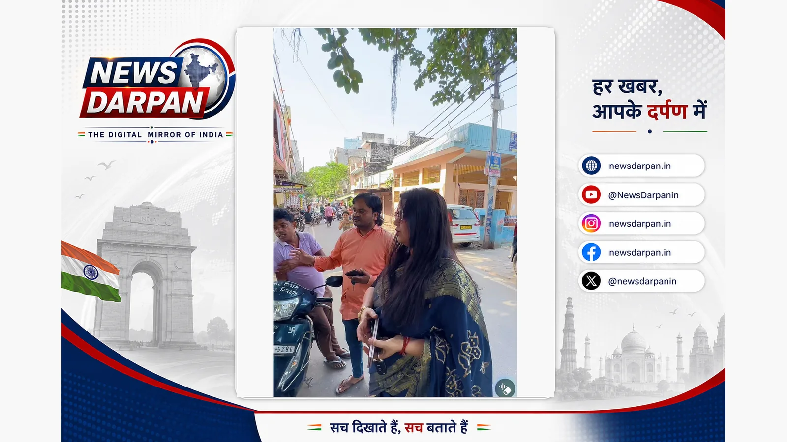 Councillor Sheetal Chaudhary Deol cleanliness and anti-polythene campaign in Ward 9, Patel Nagar, Ghaziabad