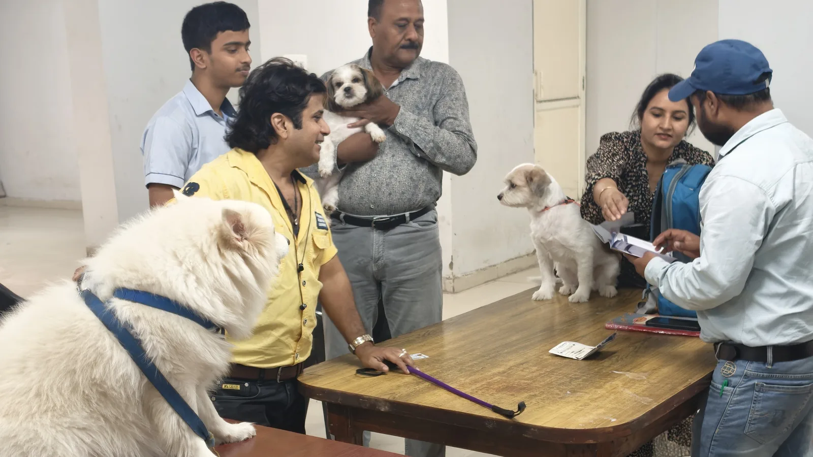 Ghaziabad Municipal Corporation pet dog registration camp at Gulmohar Enclave