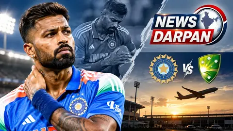 Supplied image accompanying the report on Hardik Pandya's fitness setback