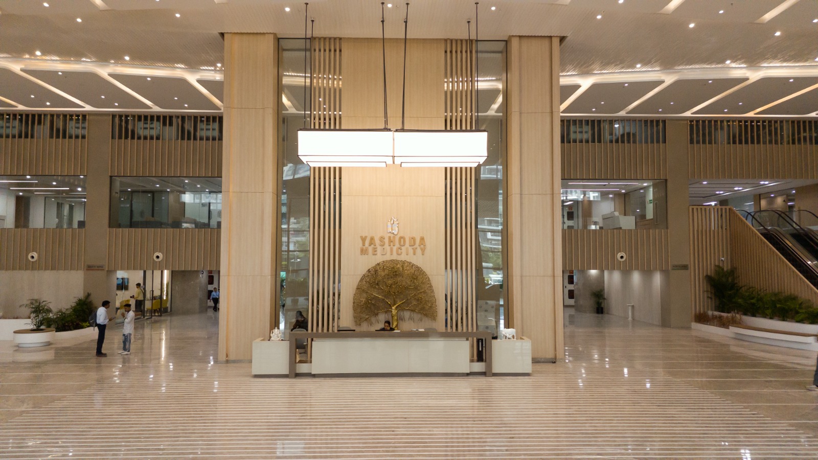 Main reception area at Yashoda Medicity
