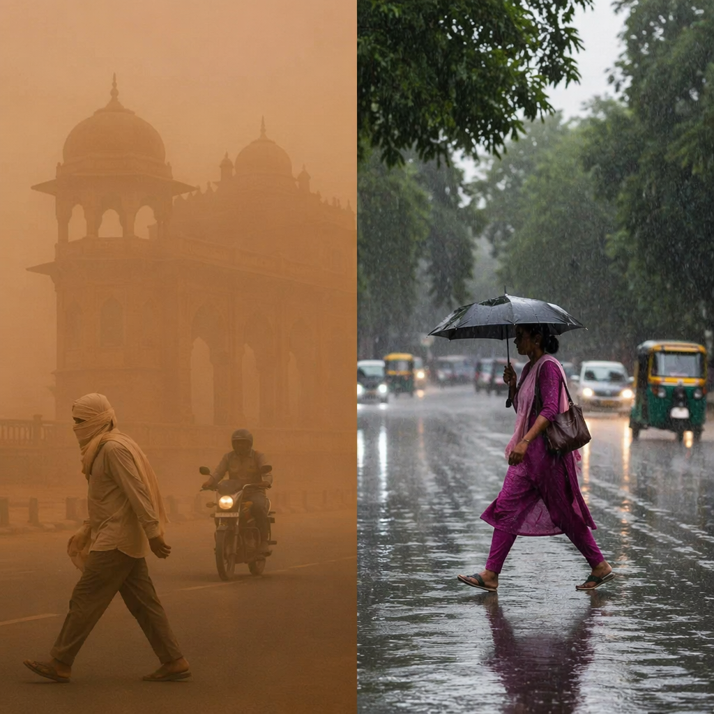राजस्थान में रेतीले तूफान का अलर्ट, उत्तर भारत में बारिश से गर्मी में राहत