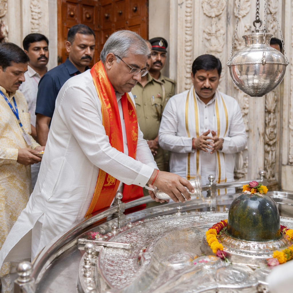 मुख्य चुनाव आयुक्त ज्ञानेश कुमार ने आगरा में महादेव मंदिर में की पूजा, माता-पिता और पत्नी संग लिया आशीर्वाद