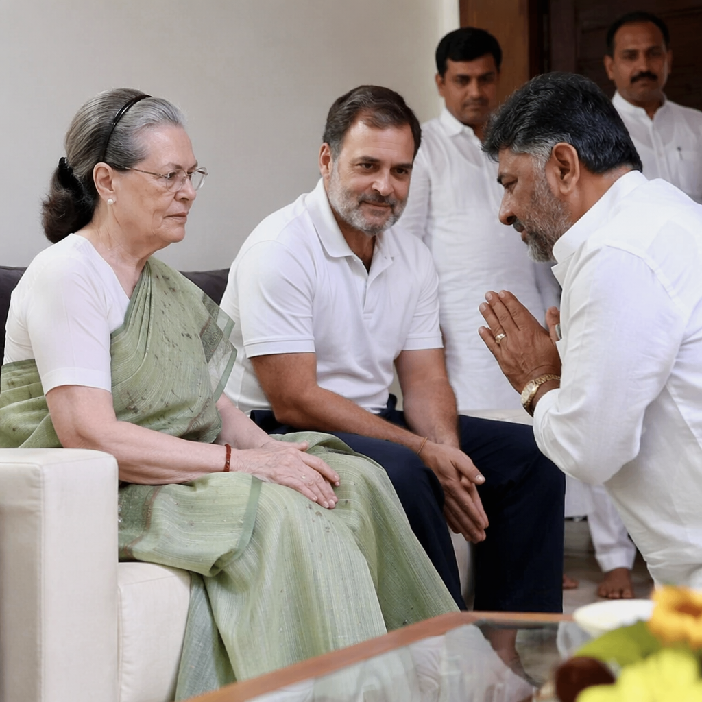 D.K. Shivakumar Expresses Gratitude to Gandhi Family for His Political Growth