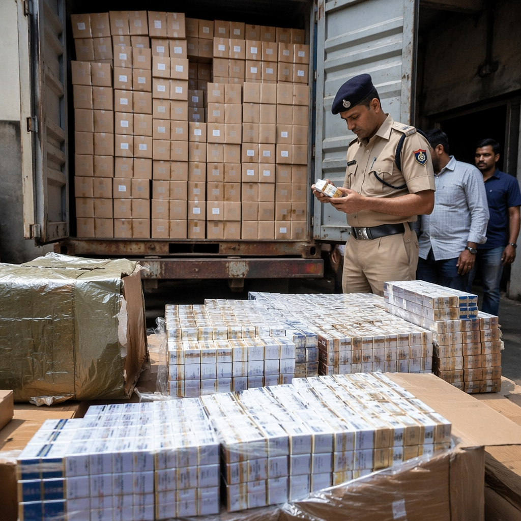 डीआरआई ने 71 लाख तस्करी सिगरेट जब्त की, कीमत ₹14 करोड़