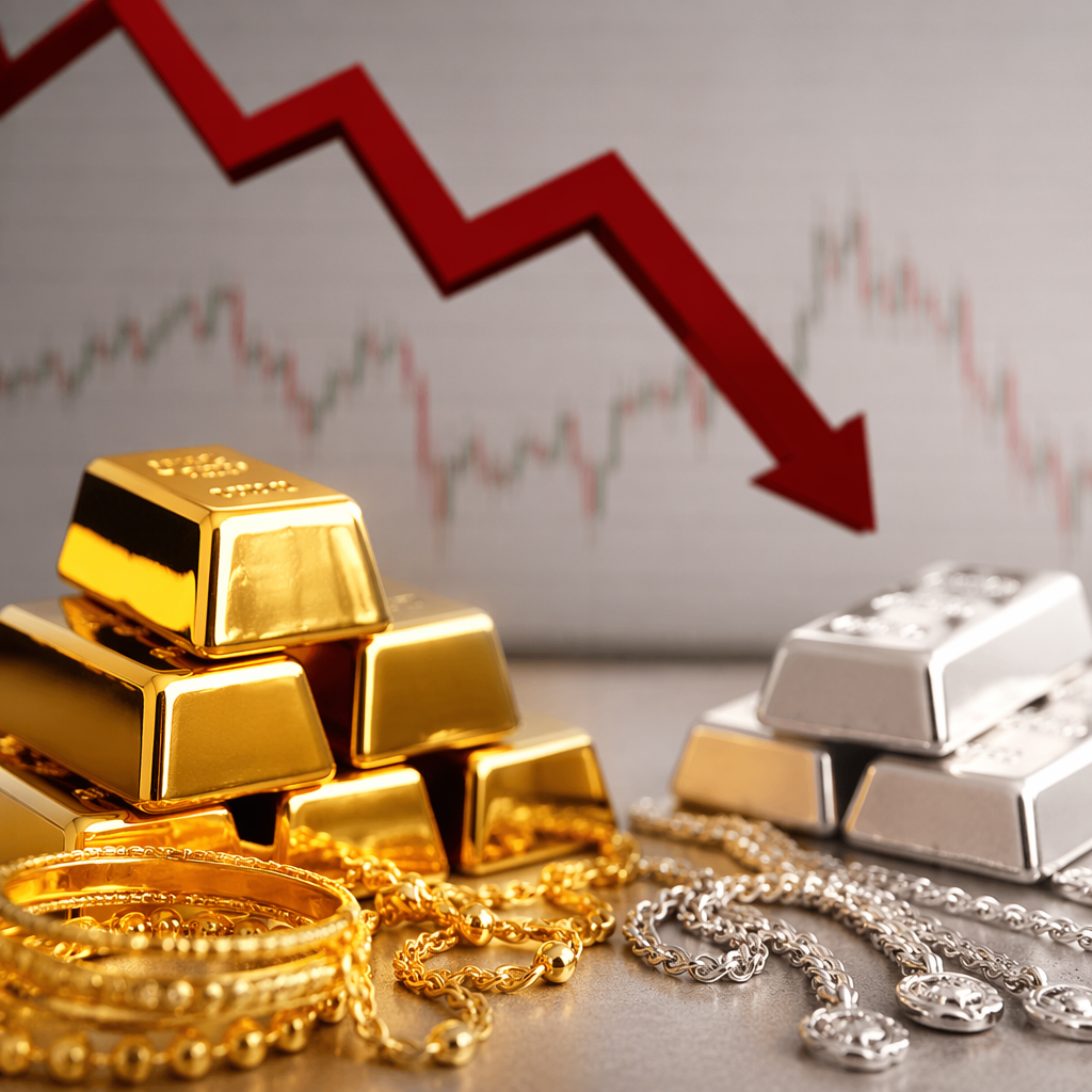 Gold and Silver Prices Drop Sharply: Silver Falls ₹27,000 in 10 Days, Gold Down ₹8,000