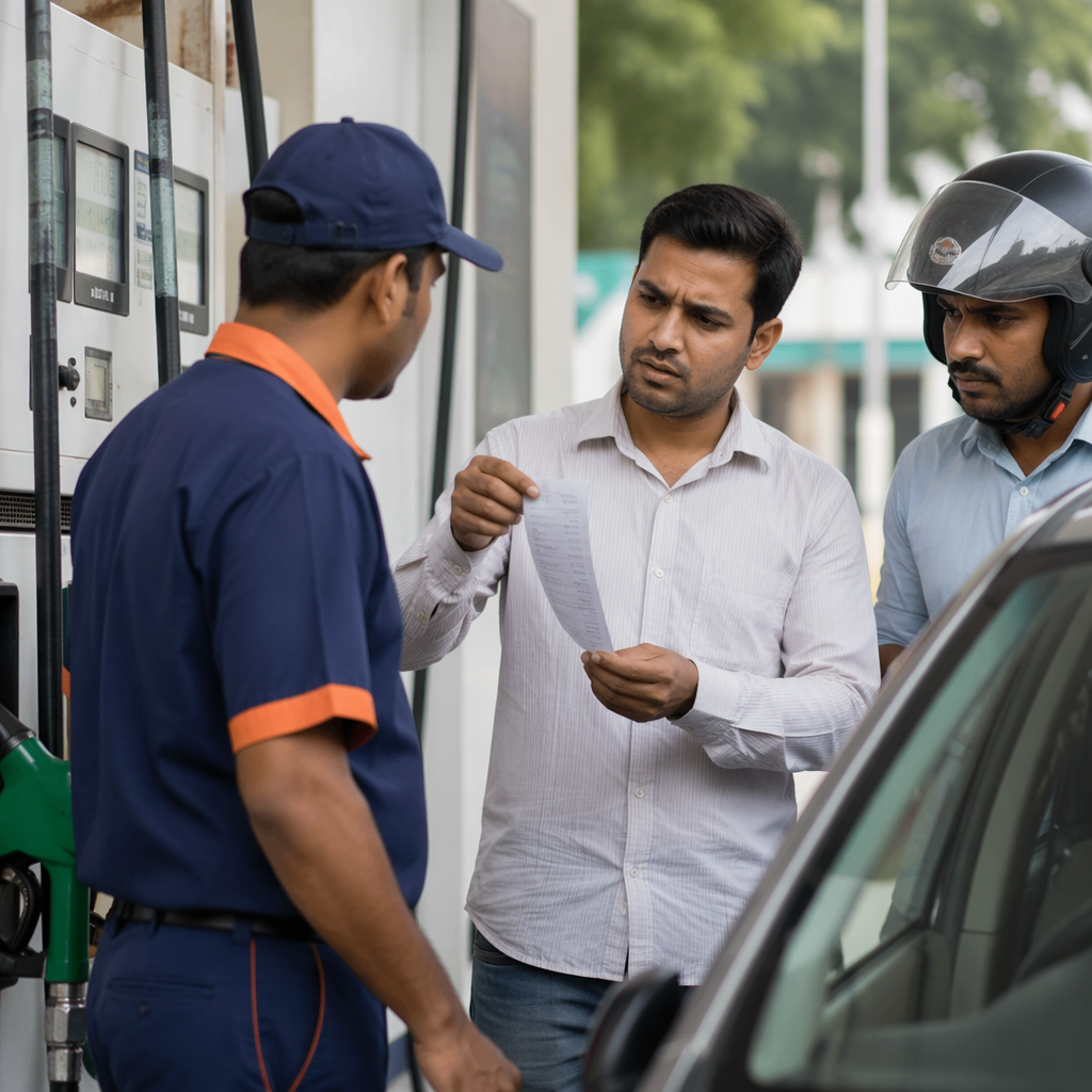 Kanpur Car Owner Alleges Overcharging at Petrol Pump