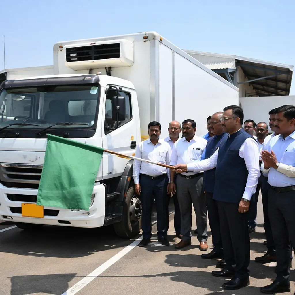 First Chilled Seafood Export to Oman Flagged Off from Chennai