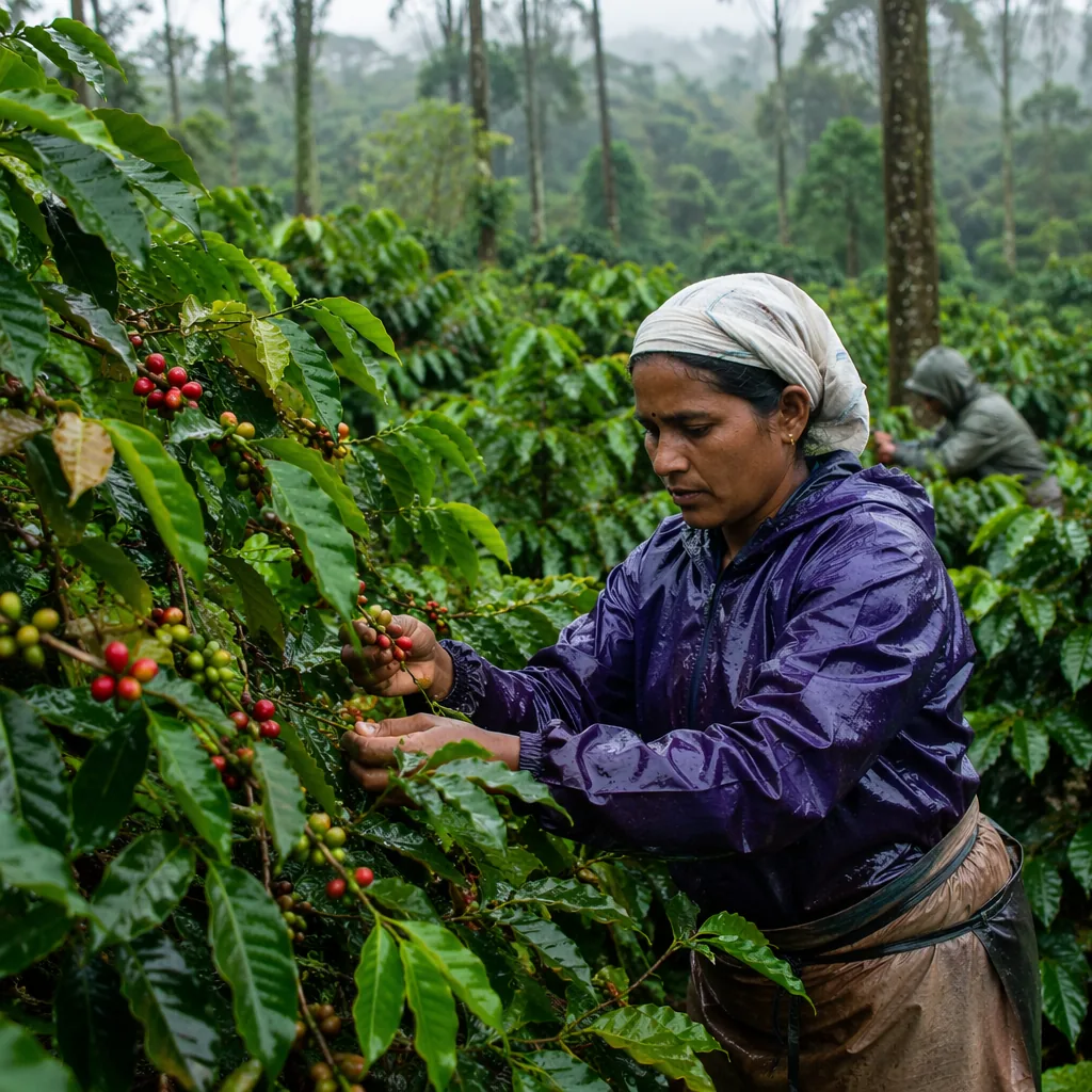 Heavy Rain in Somwarpet Boosts Coffee Plantation Activity