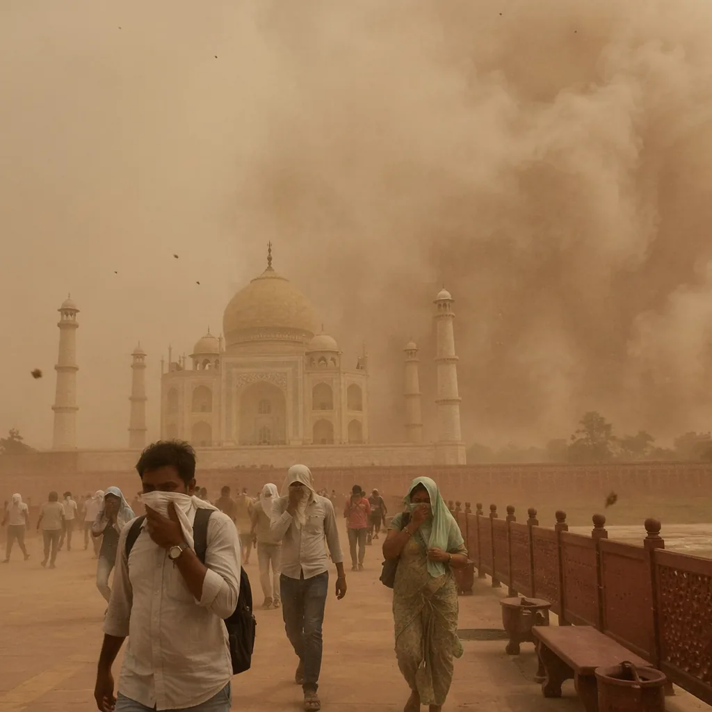 Agra Weather Today 10 June 2026: 36°C, Severe sandstorm | AQI 593 (Hazardous)