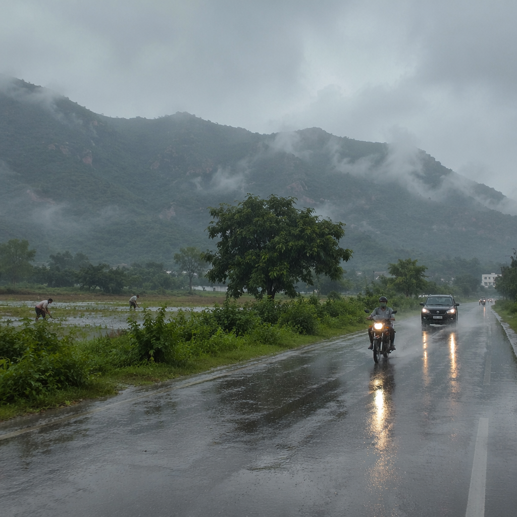Monsoon rain brings relief in Vizianagaram, cools day temperature to 28°C