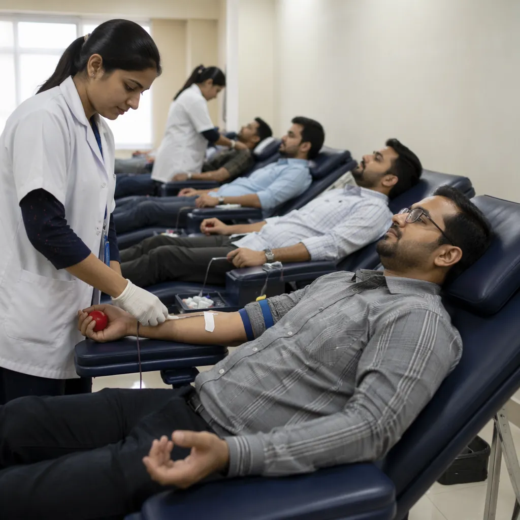 Delhi Pr. CCA Office Hosts Blood Donation Camp on Donor Day