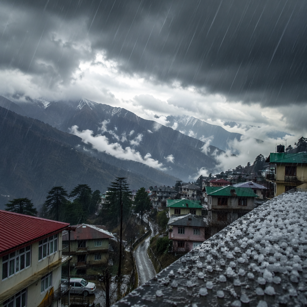 हिमाचल में भारी बारिश और ओलावृष्टि का अलर्ट, तापमान सामान्य से नीचे