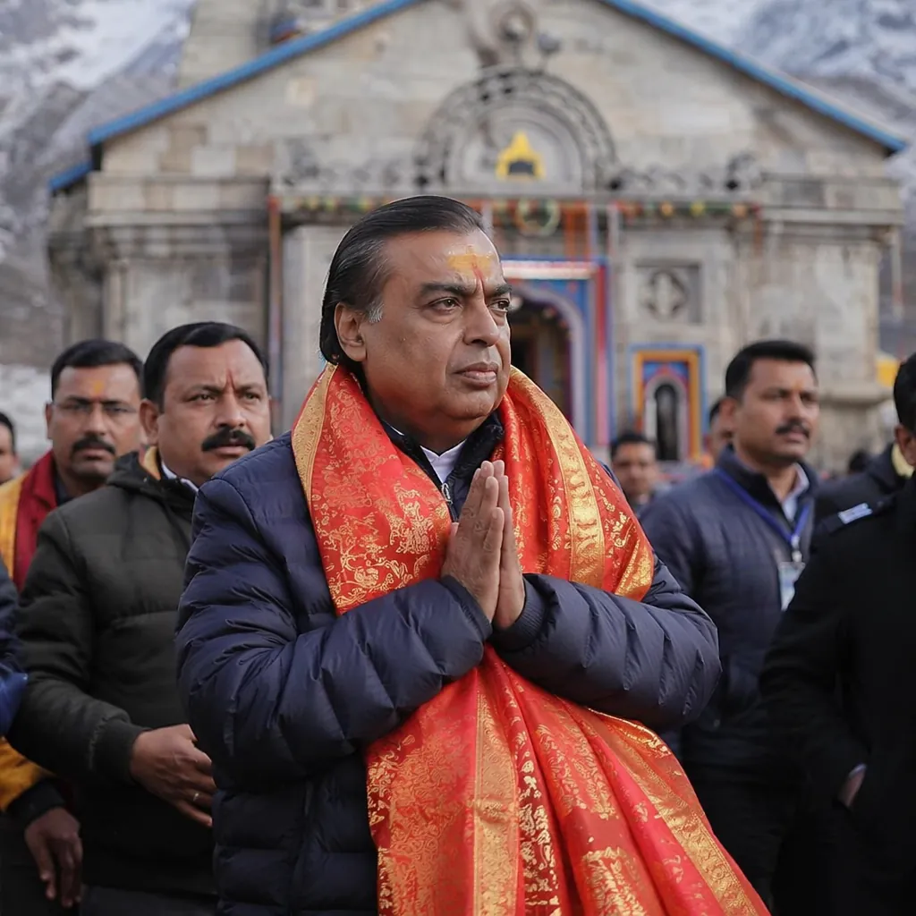 Mukesh Ambani Visits Kedarnath and Badrinath, Donates ₹5 Crore